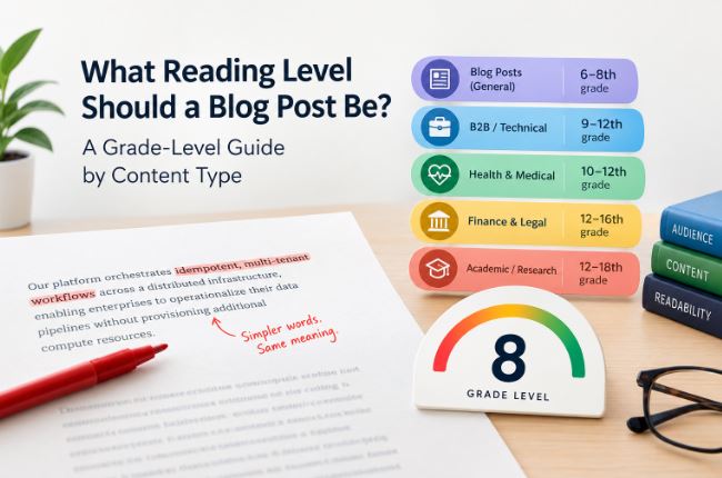 What Reading Level Should a Blog Post Be-A Grade-Level Guide by Content Type.